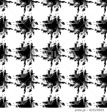 Vector Square Brush Seamless Pattern Plaid Grange Minimalist Check Geometric Design in Black Color. Modern Grung Collage Background for kids fabric and textile Vector Square Brush Seamless Pattern Plaid Grange Minimalist Check Geometric Design in Black Color. Modern Grung Collage Background for kids fabric and textile 82020605