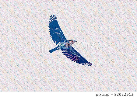 Beautiful Abstract Impressionist Flying Bird のイラスト素材