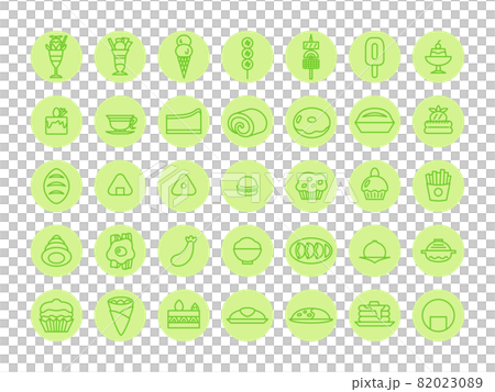 Food color icon set (yellowish green) 82023089