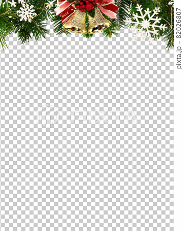 Christmas background material decorated on a fir tree 82026807