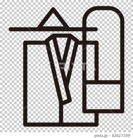 裹屍布的簡單圖標（旅行準備）/白色背景 82027109