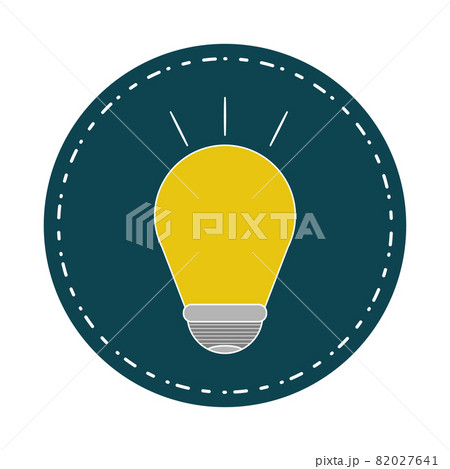 Isolated lightbulb on a sticker School supply icon 82027641