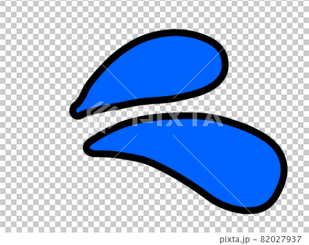 眼淚/汗水情感圖標藍色 82027937