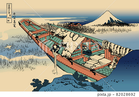 葛飾北斎イメージ常州牛堀題名入り 葛飾北斎イメージ常州牛堀題名入り 82028692
