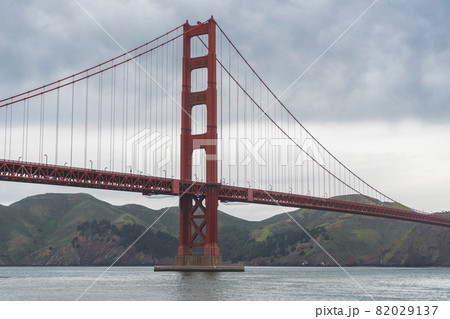 Golden Gate Bridge at morning light looking from Crissy Field, San Francisco,USA 82029137