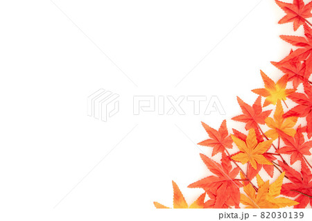 秋イメージ　紅葉のフレーム 82030139