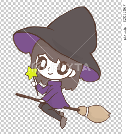 Witch girl on a broom 2 82032067
