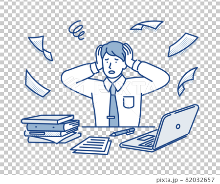 忙碌而頭頂的商人 82032657