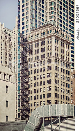 Manhattan diverse architecture, color toning applied, New York City, USA. Manhattan diverse architecture, color toning applied, New York City, USA. 82032667