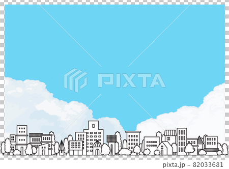 簡單的插圖城市景觀天空 簡單的插圖城市景觀天空 82033681