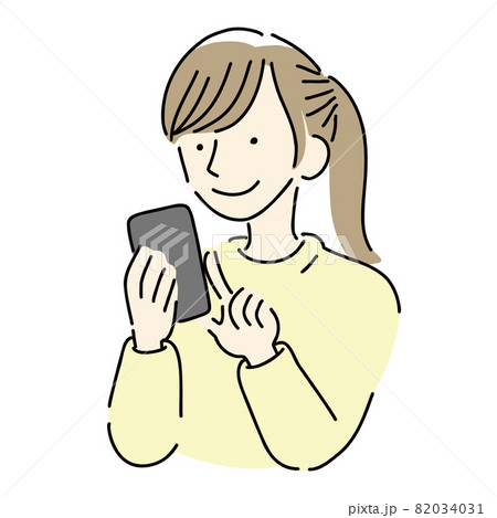 スマートフォンを操作する女性 82034031