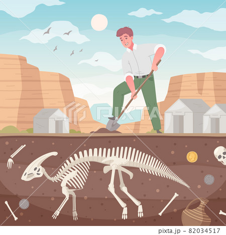 dinosaur dig clipart