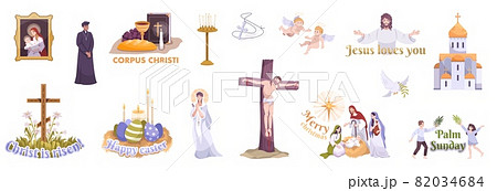 Christianity Holidays Realistic Set 82034684