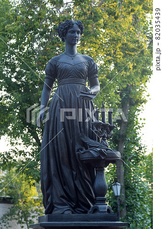 Irkutsk, Russia - July 26, 2021, Monument to Princess Decembrist. Editorial 82035439
