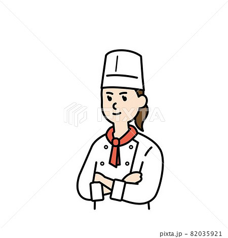 調理師さんのイラスト上半身 82035921