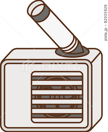 白色のスポットクーラーのイラストのイラスト素材