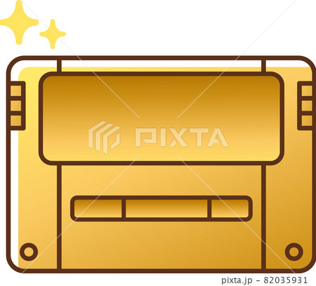 金色のプレミアムゲームソフトのイラスト素材