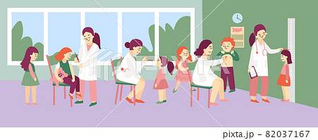 Kids With Pediatricians Composition 82037167