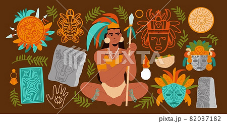 Maya Civilization Set - Stock Illustration [82037182] - PIXTA