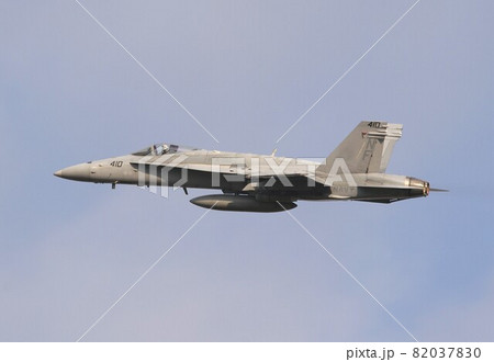 大空を飛行する在日米海軍の空母艦載機F/A-18Cホーネット戦闘攻撃機 82037830