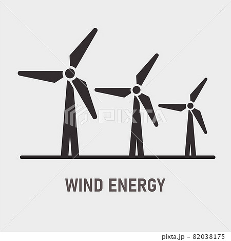 Wind turbine generator on white background. Vector illustration. Wind turbine generator on white background. Vector illustration. 82038175