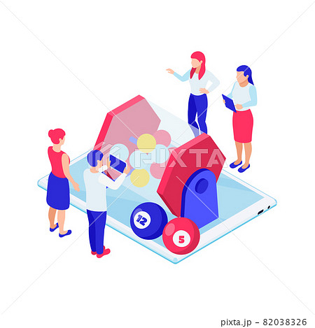 Online Lottery Icon 82038326