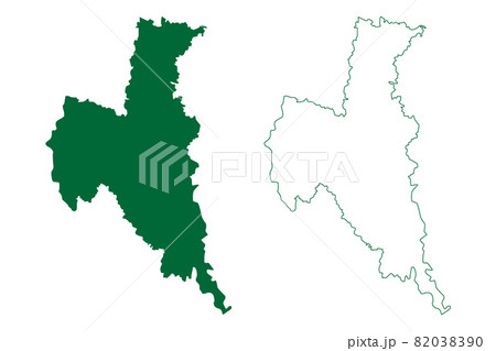 North 24 Parganas district (West Bengal State, Republic of India) map vector illustration, scribble sketch 24 PGS or North Twenty Four Parganas map 82038390