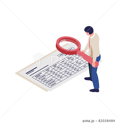 Isometric Accounting Icon 82038484