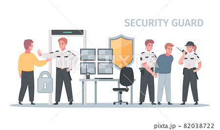 Security Guard Arrest Composition 82038722