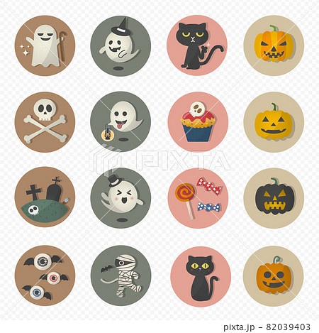 Halloween, icon  set , ハロウィンアイコン セット 82039403
