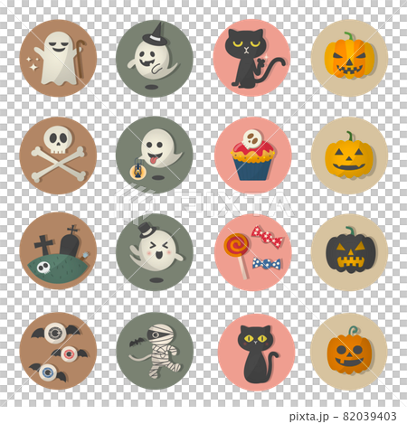 Halloween, icon  set , ハロウィンアイコン セット 82039403