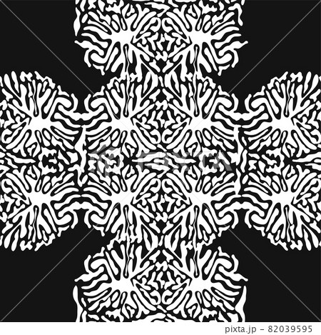 Stylish doodle seamless pattern with splash pattern black on white background. Abstract wallpaper, fabric 82039595