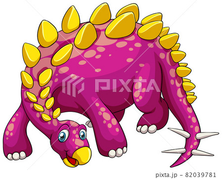 A stegosaurus dinosaur cartoon character - Stock Illustration [82039781] -  PIXTA