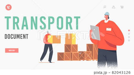 Transport Document Landing Page Template. Storehouse Distribution. Inventory Manager Accounting Goods in Warehouse 82043126