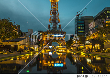 《愛知県》名古屋都市風景　名古屋栄の夜景 82043367