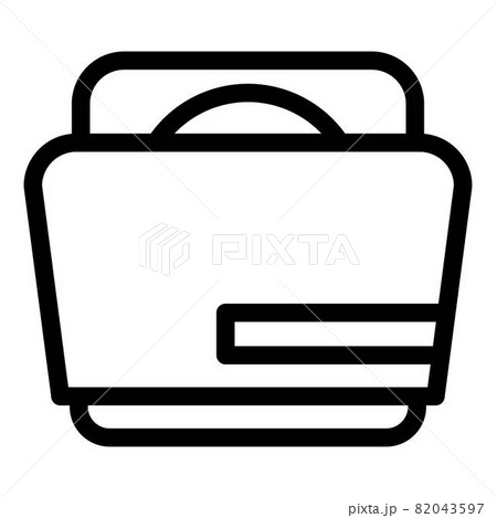 Audio folder icon, outline style 82043597