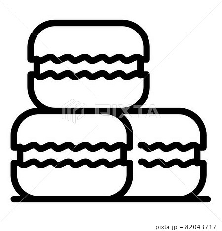 French macaroons icon, outline style 82043717