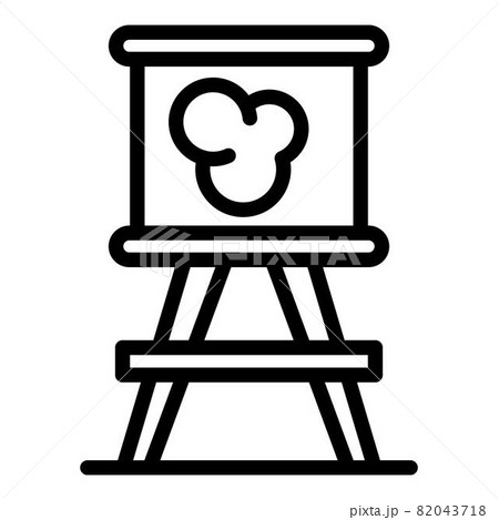French paint easel icon, outline style 82043718