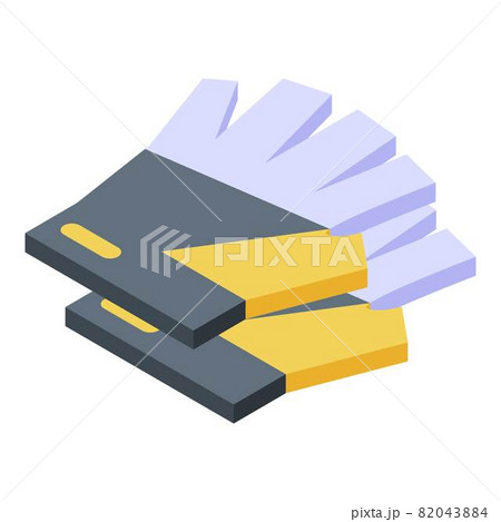Climbing gloves icon, isometric style 82043884