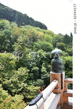 夏の清水寺　清水の舞台の欄干 82044377
