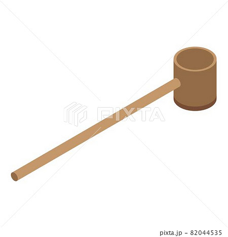 Wood tea ceremony spoon icon, isometric style Wood tea ceremony spoon icon, isometric style 82044535