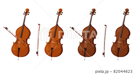 コントラバスのイラスト素材セットのイラスト素材