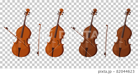 Illustration material set of contrabass Illustration material set of contrabass 82044623
