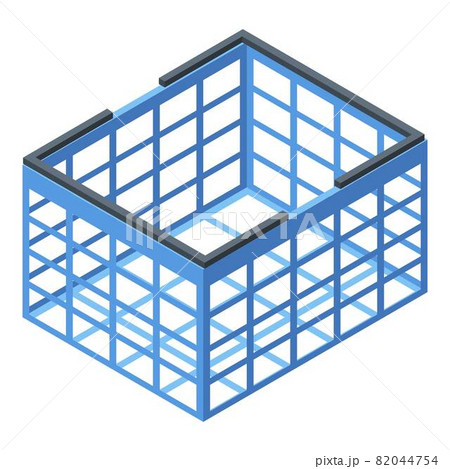 Supermarket basket icon, isometric style 82044754