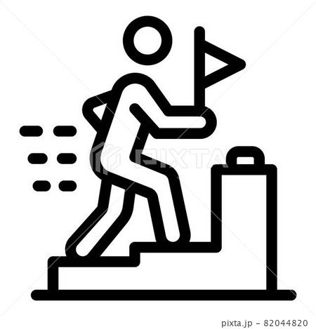 Step up icon, outline style 82044820