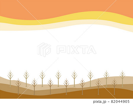 自然破壊により荒廃した森のイラストのイラスト素材