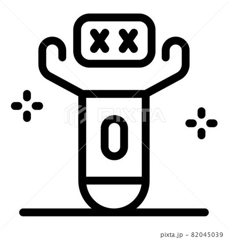 Polish nail tool icon, outline style 82045039