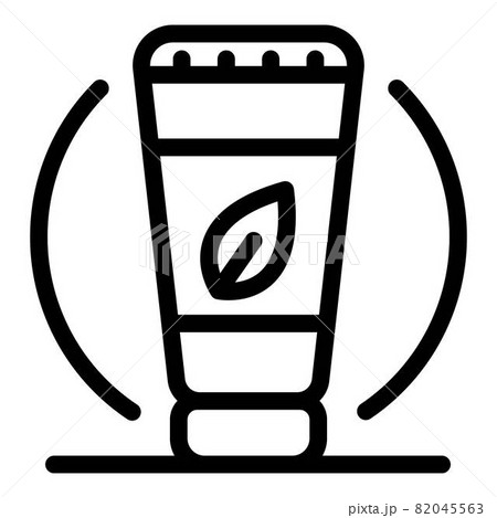 Tube of natural cream icon, outline style Tube of natural cream icon, outline style 82045563
