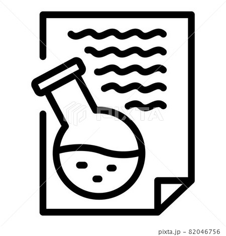 Chemistry report icon, outline style 82046756