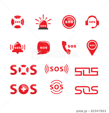 SOS Vector icon design illustration 82047603